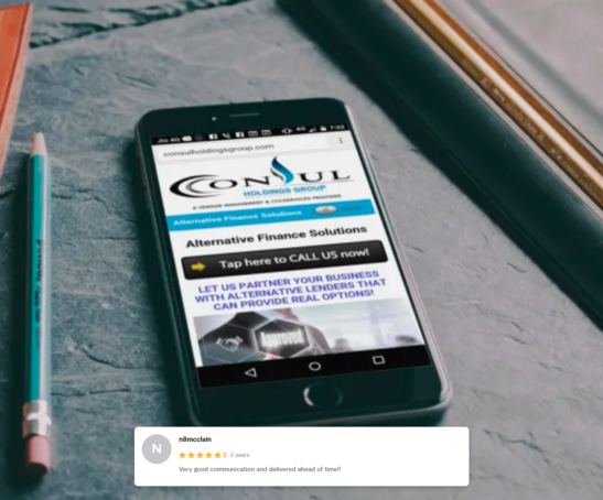 Consul Holdings Group Web Design Portfolio